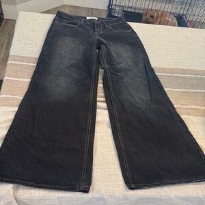 RSQ Black Wide-Leg Women's Jeans - Flared Style